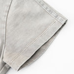 Washed Cotton Pleated Waist Tee 8.55oz