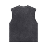 Raw Edge Stone Wash Muscle Tank 8.25oz