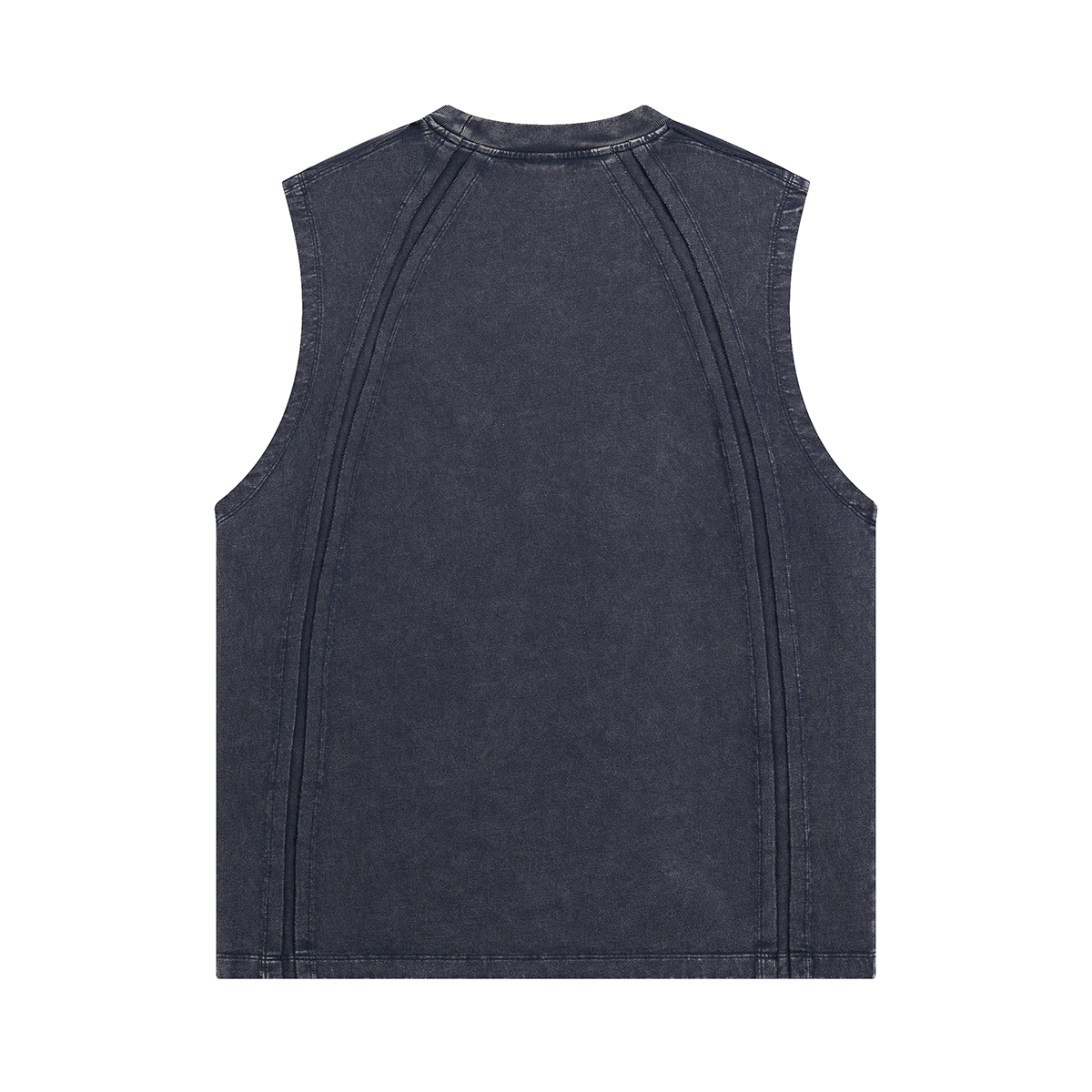 Raw Edge Patchwork Muscle Tank 8.25oz