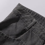 Wide Leg Black Bold Letter Print Jeans