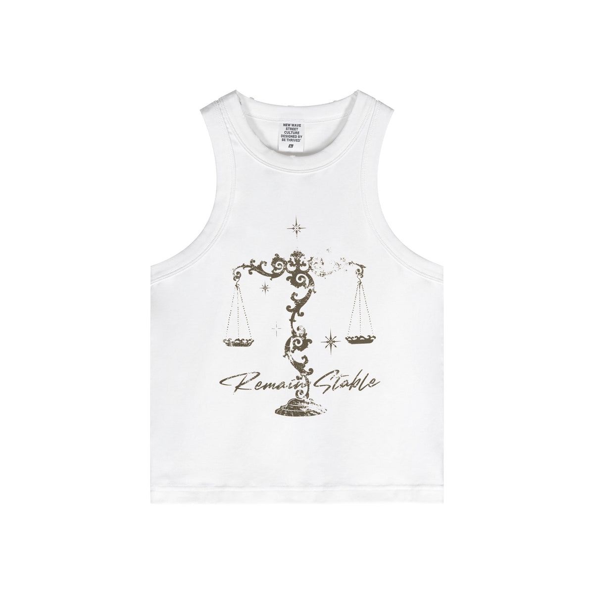 Washed Distressed Graphic Crop Tank-INNBLAC Fashion Apparel