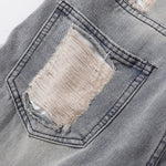 Heavily Distressed Vintage Wash Baggy Jeans