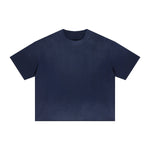 Boxy Raw Edge Washed Loose Short Sleeve Tee