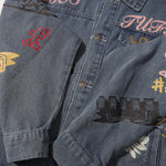 Shorts vaqueros con mariposas bordadas y adornados con perlas