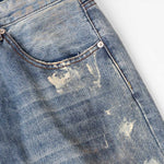 Distressed Brushstroke Fade Loose Baggy Jeans