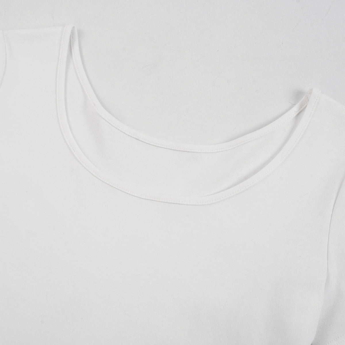 Women's Solid-Color Boat-Neck Cotton T-Shirt 210gsm
