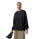 Black Washed Cotton Ripped Sweatshirt