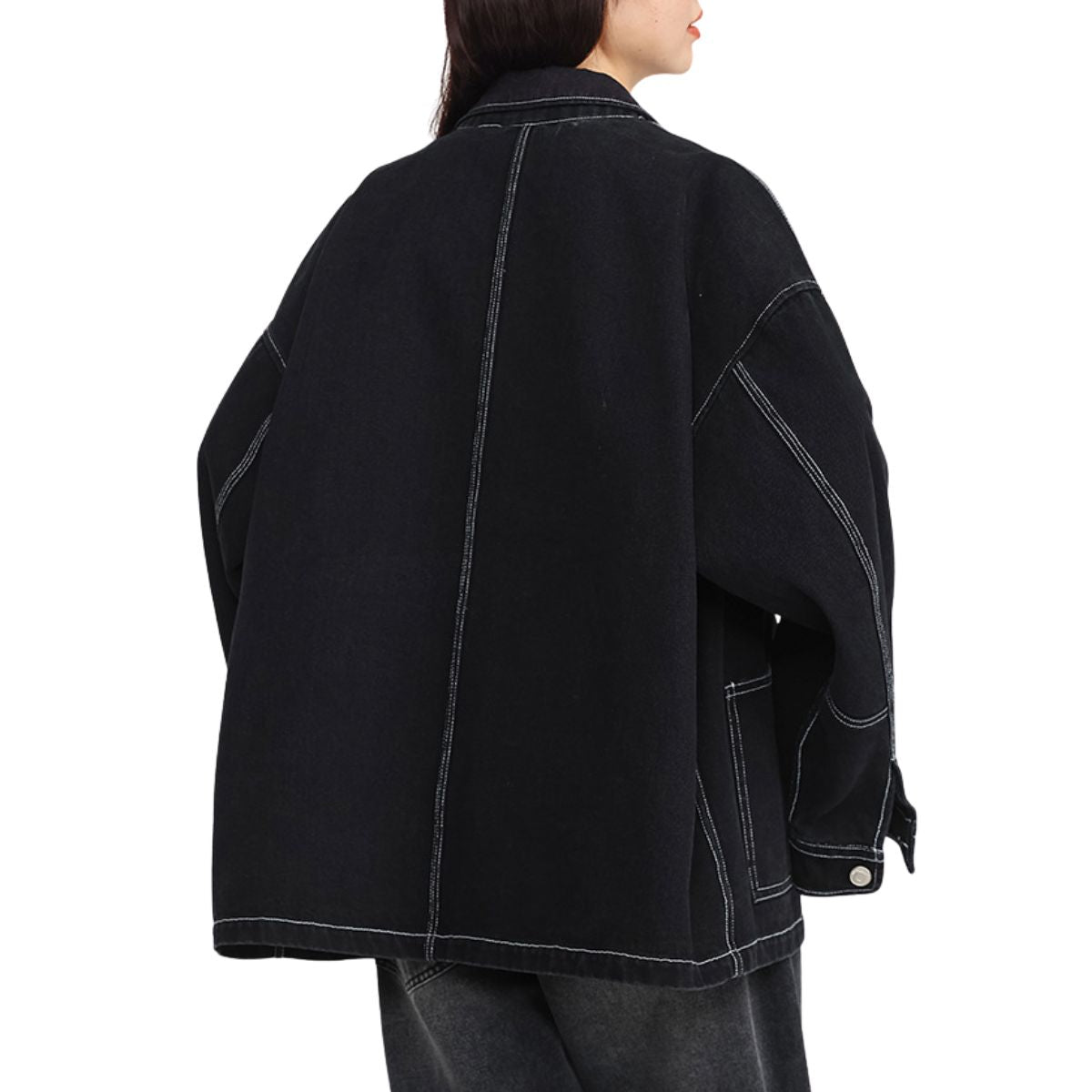 Vestido midi vaquero sin mangas con botones y aberturas en la parte delantera