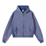 Monkey Wash Ripped Distressed Cotton Pullover Hoodie