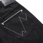 Street Deconstructed Embroidered Slim Flare Jeans