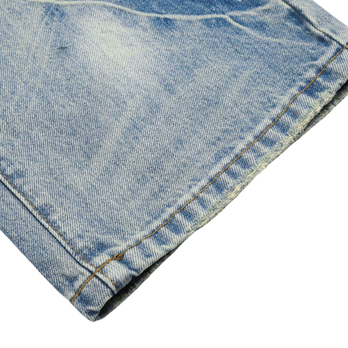 Vintage Whiskered Ripped Straight‑Leg Casual Jeans