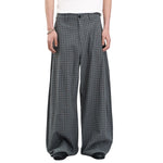 Plaid Wide-Leg Relaxed Baggy Unisex Casual Trousers