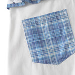 Bermudas de mezclilla desgastada con estampado de salpicaduras