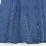 Self-Tied Halter Neck Denim Maxi Dress