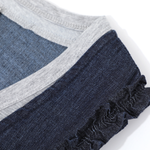 Mock Two-Piece Sleeveless A-Line Dress