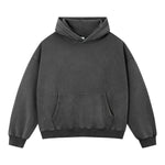 Vintage 370G Brushed Cotton Snow‑Washed Boxy Drop‑Shoulder Hoodie