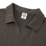 Retro Boxy Wool Blend Seagull Collar Polo Shirt