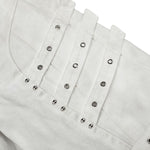 Subculture Strap Design Vibe Dark Micro Flare Denim Jeans