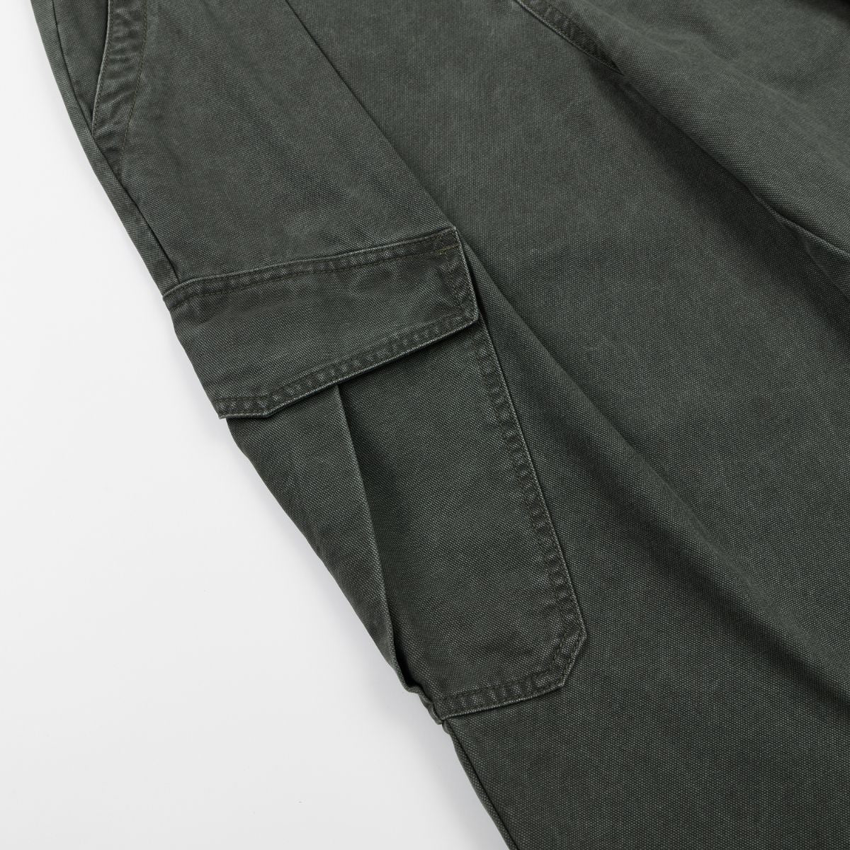 Pearl‑Canvas Martin Dark Green Cargo Pants
