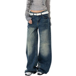 Vintage Washed Wide Leg Jeans