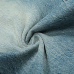 Men's Washed Denim Punk Wide-Leg Work Pants