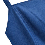 Falda vaquera con bordado de perlas y lavado vintage