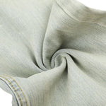 Vintage Light Wash Wide Leg Slub Denim Jeans