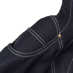 Falda vaquera con bordado de perlas y lavado vintage