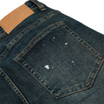 Men's Distressed Paint Splatter Denim Pants Vintage Loose Flare