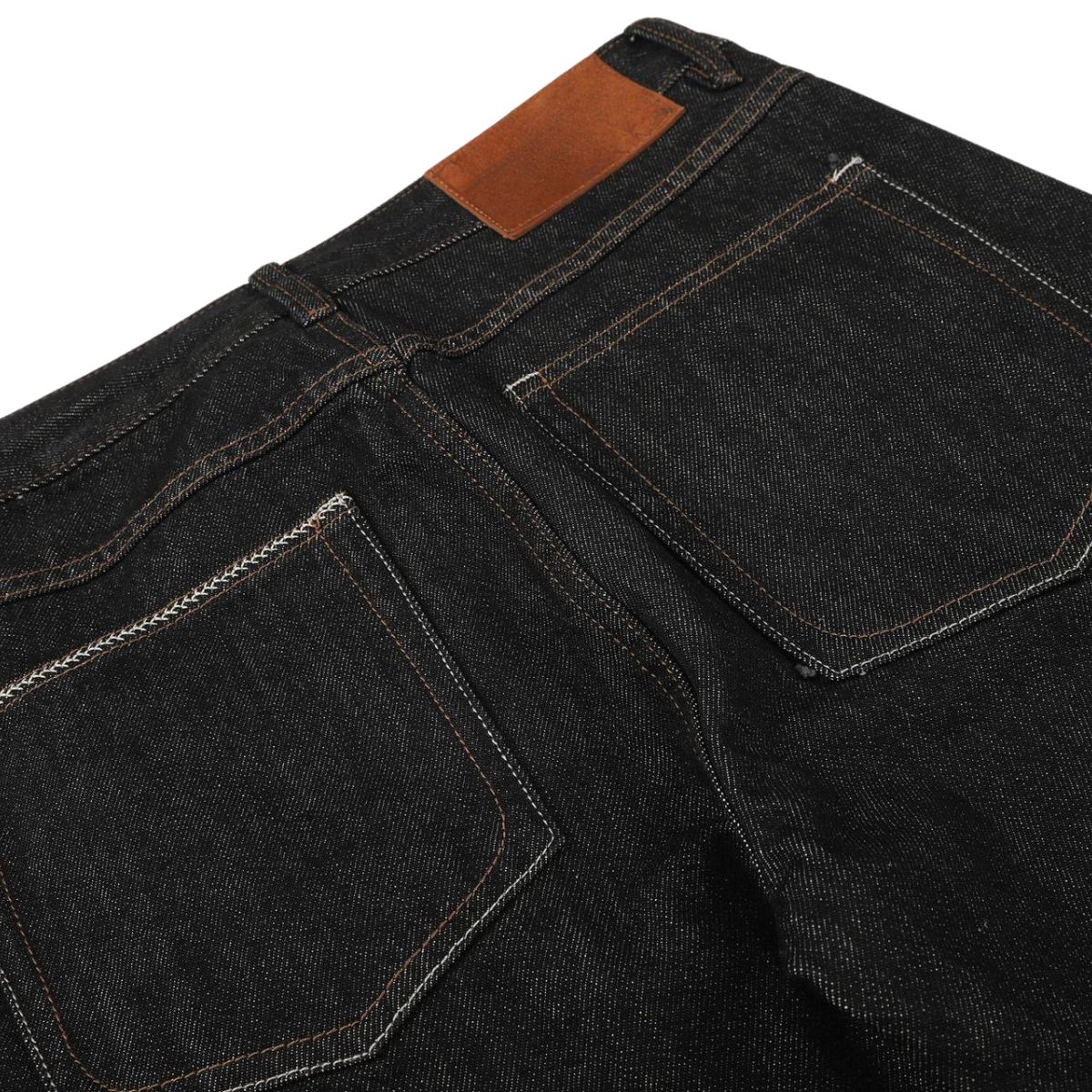 Raw Black Relaxed Straight Leg Vintage Denim Jeans