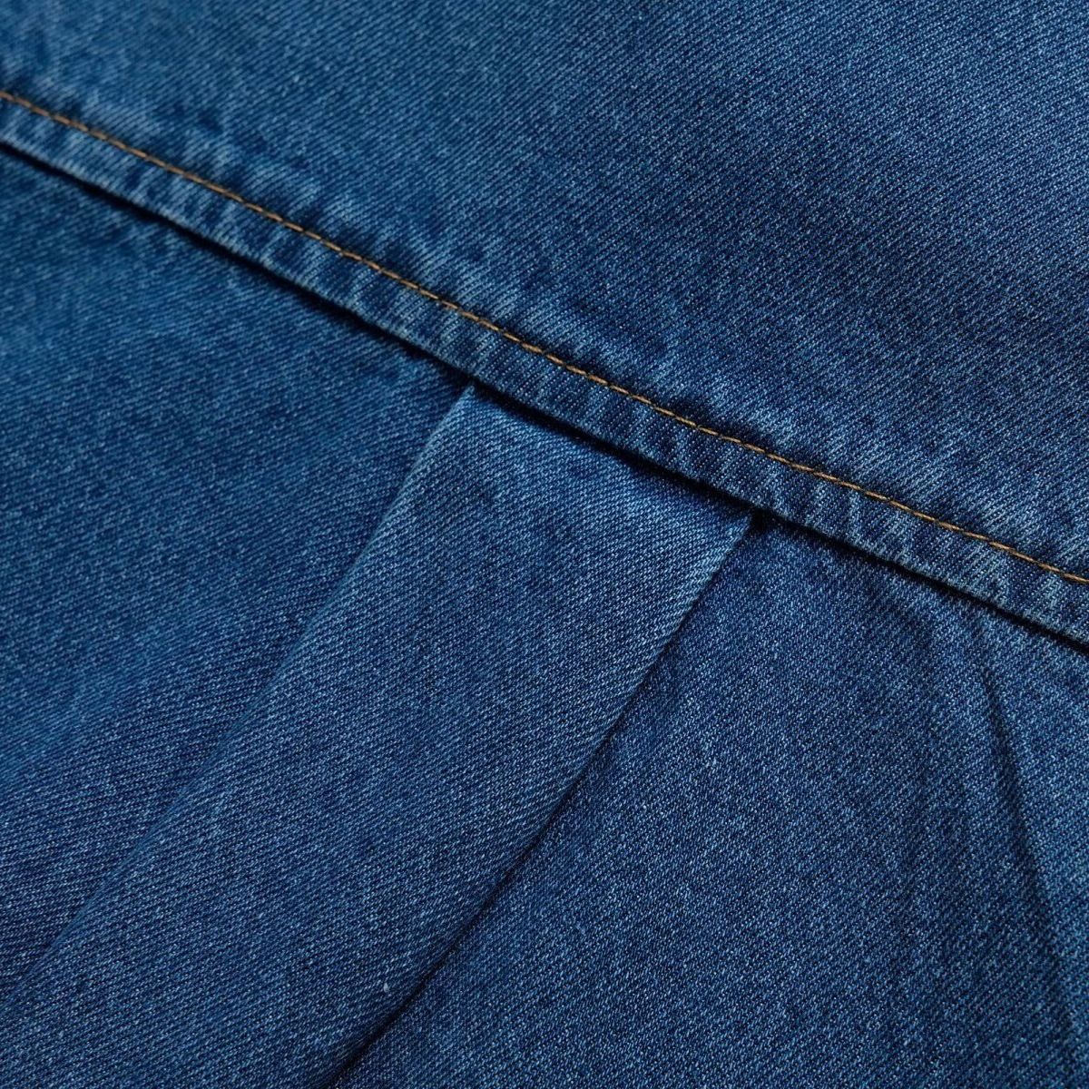 Vestido midi vaquero sin mangas con botones y aberturas en la parte delantera