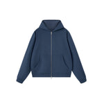 Sudadera con capucha y cremallera lavada de doble cursor