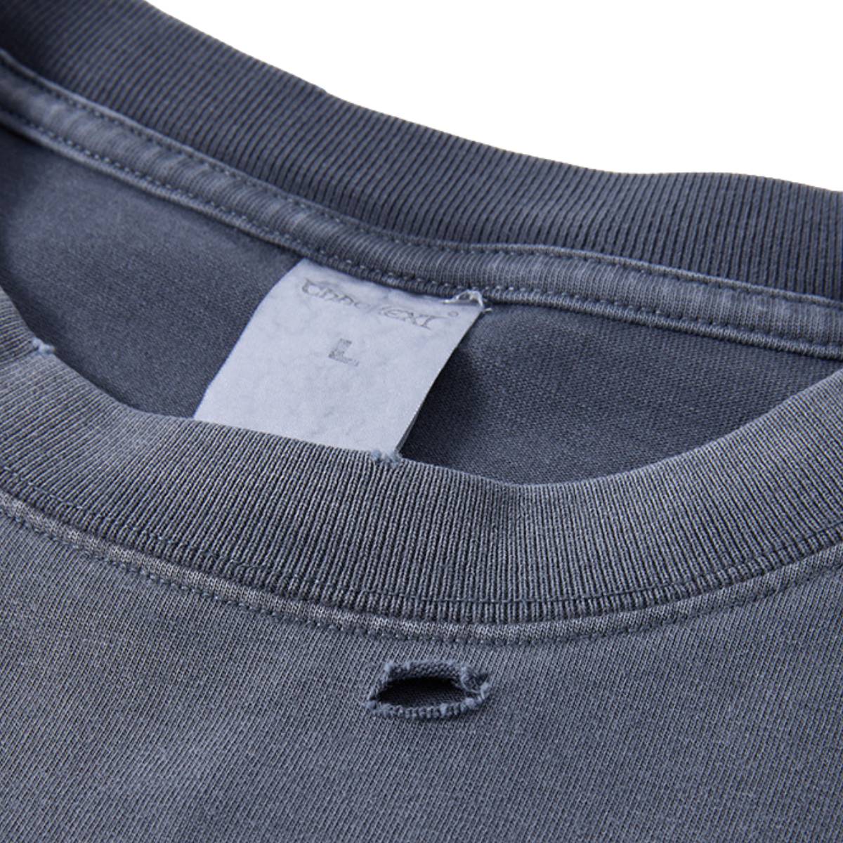 Oversized Heavy Washed Destroyed Cotton Tee