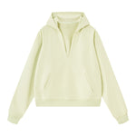 Old Money Drop‑Shoulder Loose V‑Neck Hoodie