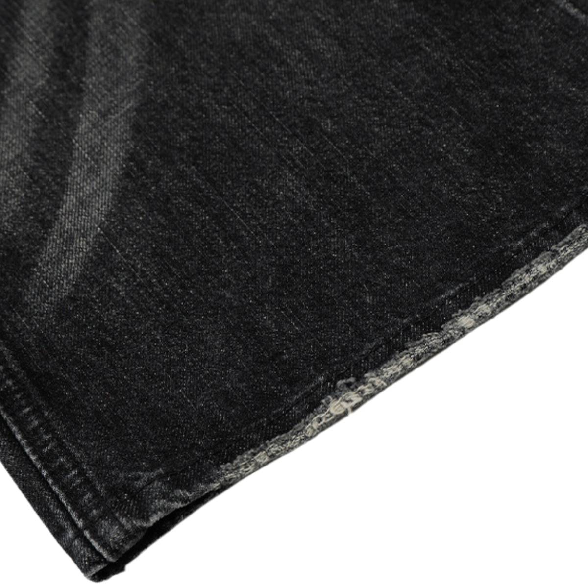 Gradient Cat Whisker Heavy-Wash Baggy Wide-Leg Jeans
