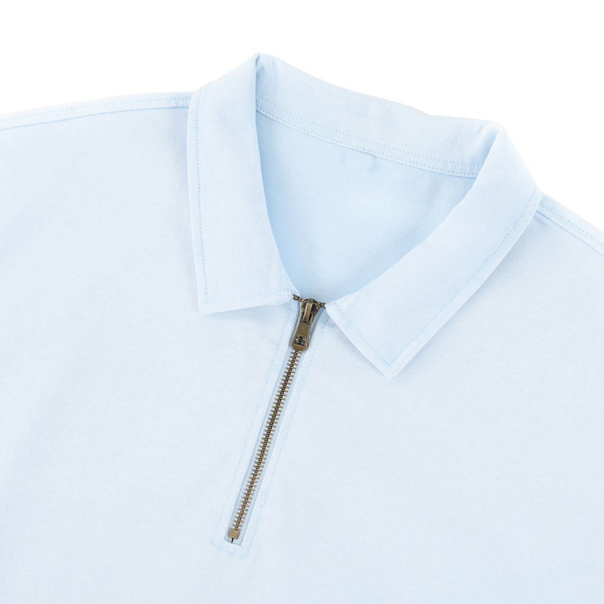 Heavyweight Washed Stand Collar Zip Polo Sweatshirt