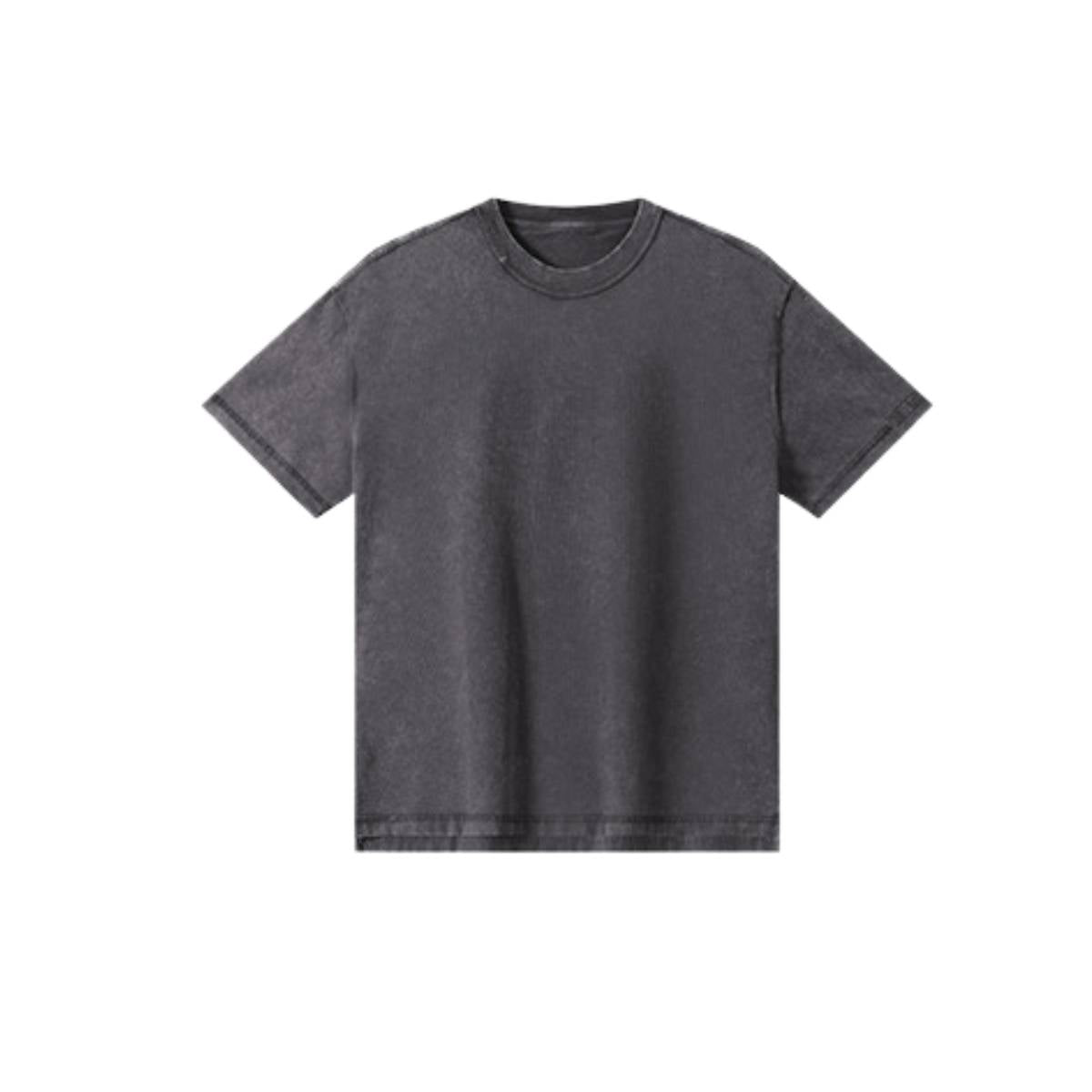 Camiseta destructiva de peso pesado con borde crudo de 10 oz