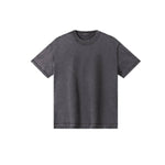 Camiseta destructiva de peso pesado con borde crudo de 10 oz