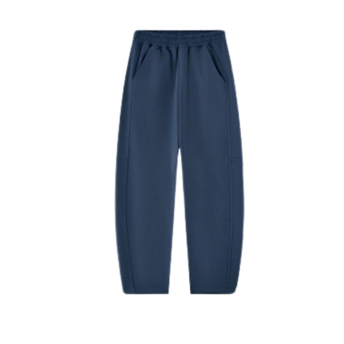 Boxy Curved Fit Elastic Waist Sweatpants