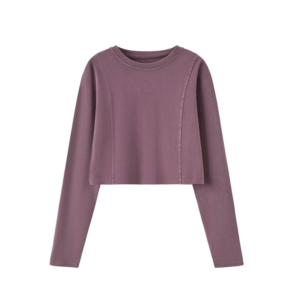Washed Distressed Kanjha‑Su Seam‑Spliced Crew Neck Sweatshirt
