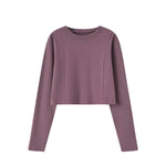 Washed Distressed Kanjha‑Su Seam‑Spliced Crew Neck Sweatshirt