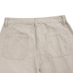 Pantalones de algodón con pierna ancha y color liso
