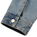 Vintage Washed Cropped Denim Trucker Jacket