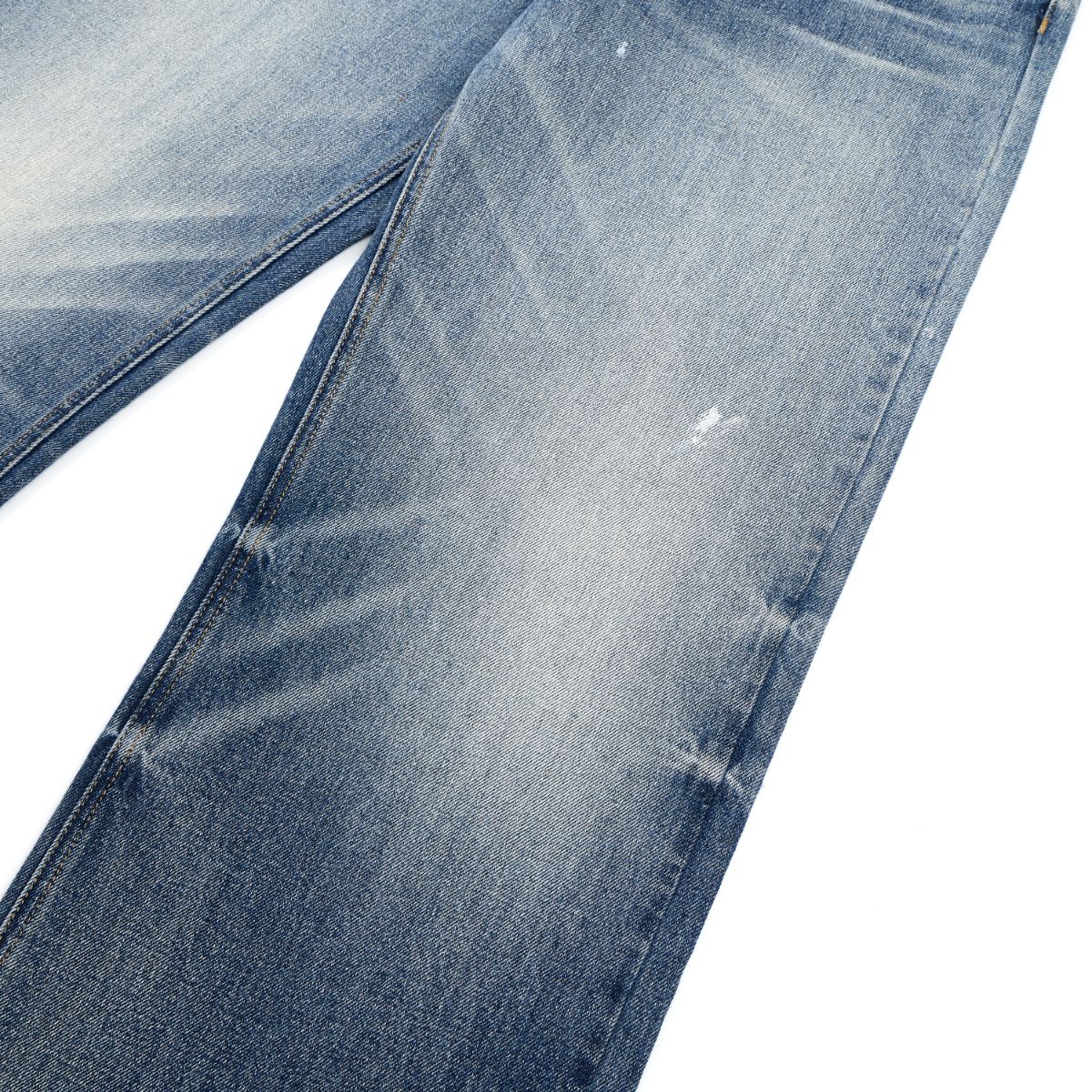 Vintage Splash Paint Washed Whisker Denim Pants