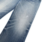 Vintage Splash Paint Washed Whisker Denim Pants