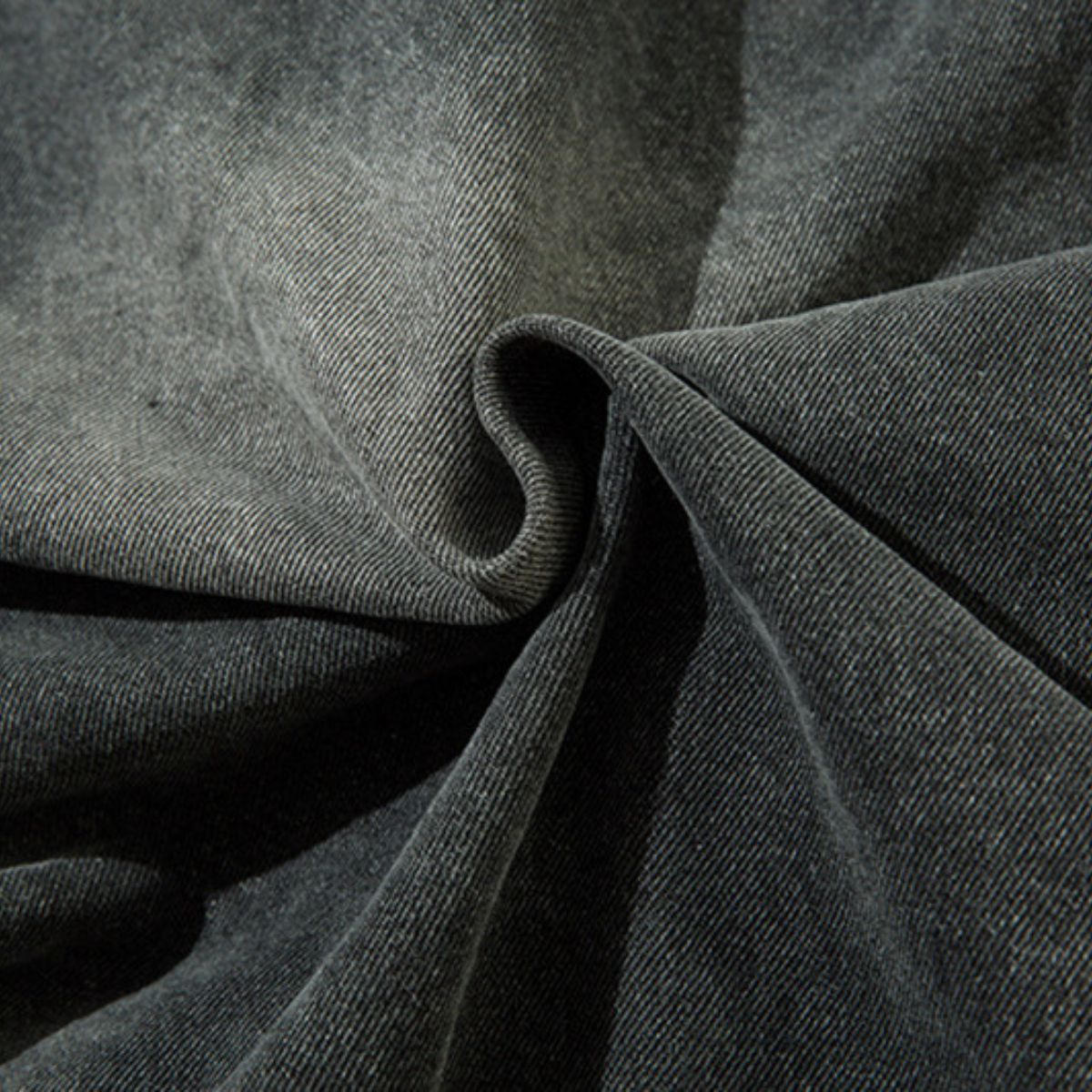 Oversized Stand-up Collar Washed Distressed Denim Jacket