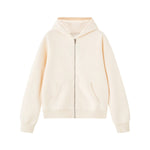 Fleece‑Lined Zip Up Vintage Regular Fit Hoodie