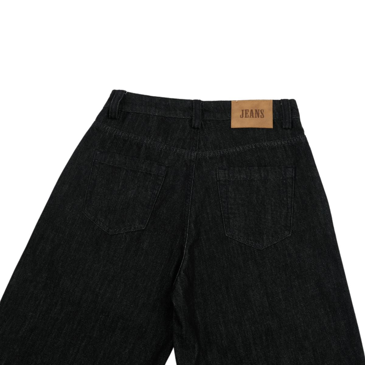 American Retro Black Pleated Jeans