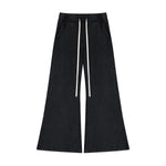 Heavyweight Washed Snow Wash Cotton Flare Pants for Women