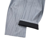 Vintage American Stripe Wide-Leg Curved Trousers